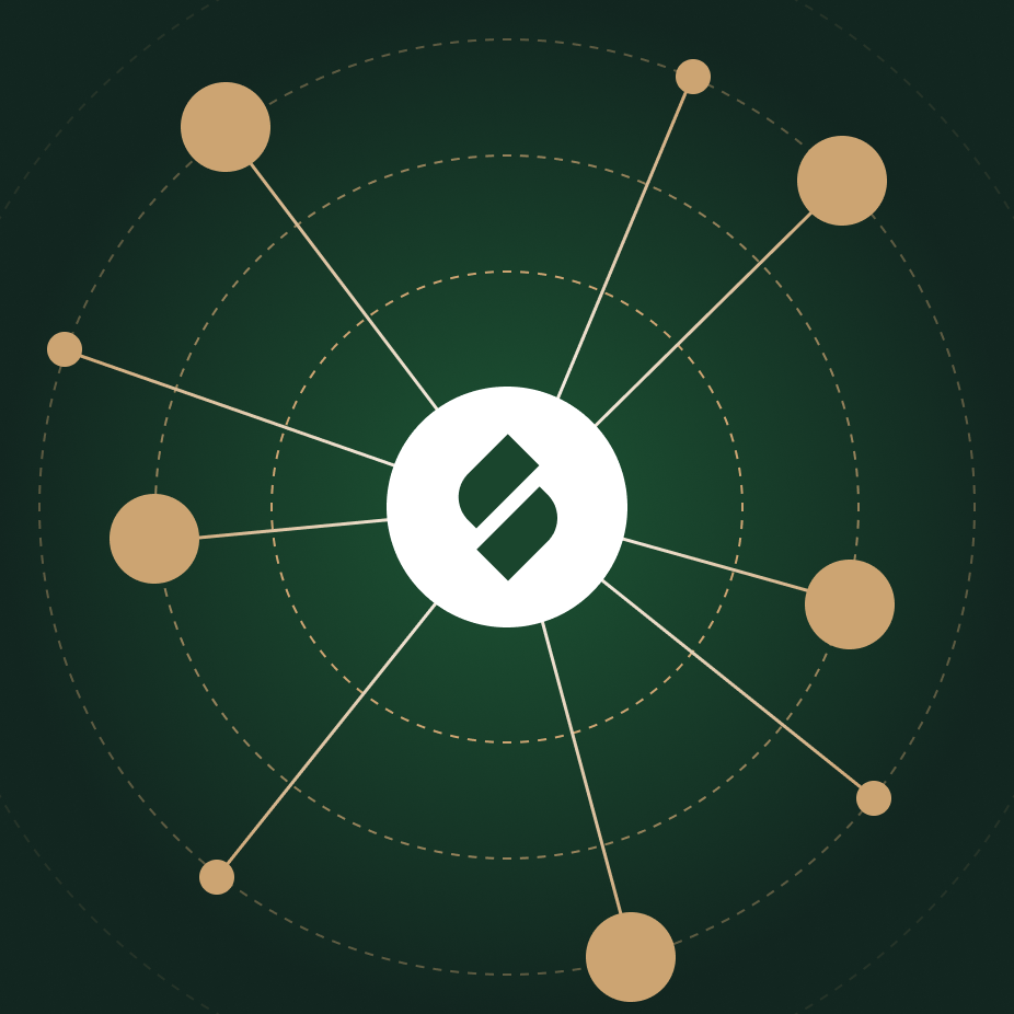 Hub-and-spoke integration graphic showing a central Function logo connected to nodes representing software connectivity and data syncing.